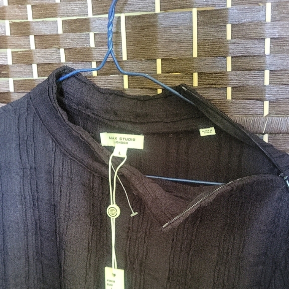 Max Studio Dark Textured Knit Top - Picture 6 of 7